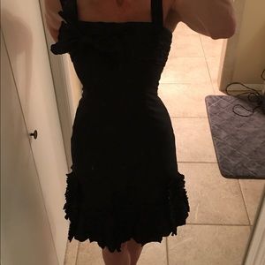 Black size 4 cocktail dress 100% THAI SILK